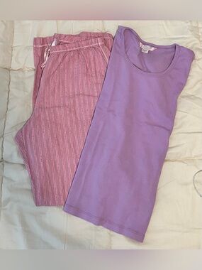 Victoria's Secret Lavender Top with pants lounge set